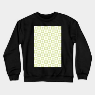 Copy of Lisa Says Gah Inspired Checkered Flower Trendy Sage Green Crewneck Sweatshirt